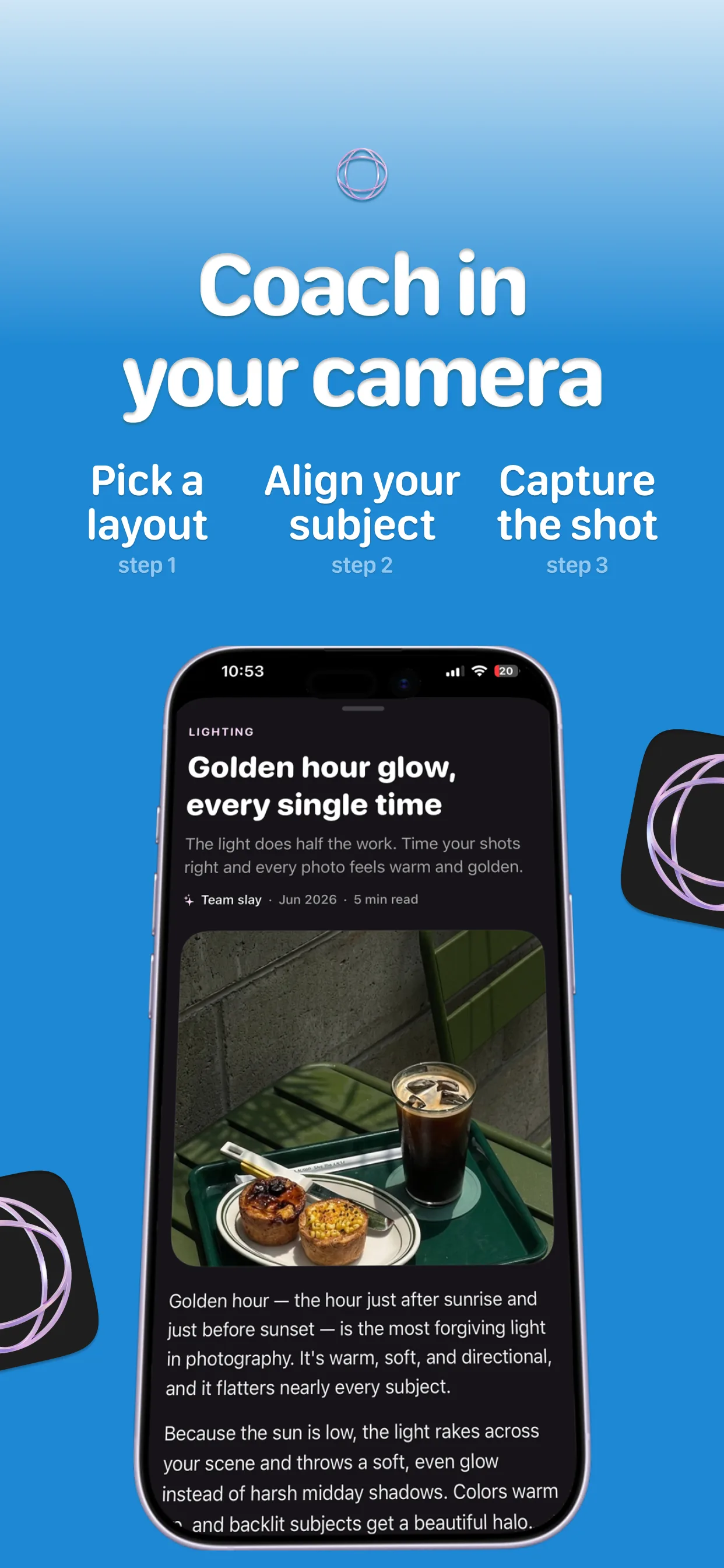 Frame every shot like a pro — the slay app